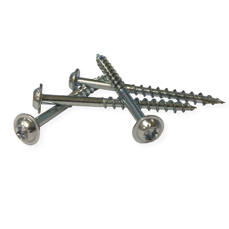 PocketScrews - Washer Head - T20 Star Drive - Zinc - Length:2" - Pieces:500-Piece